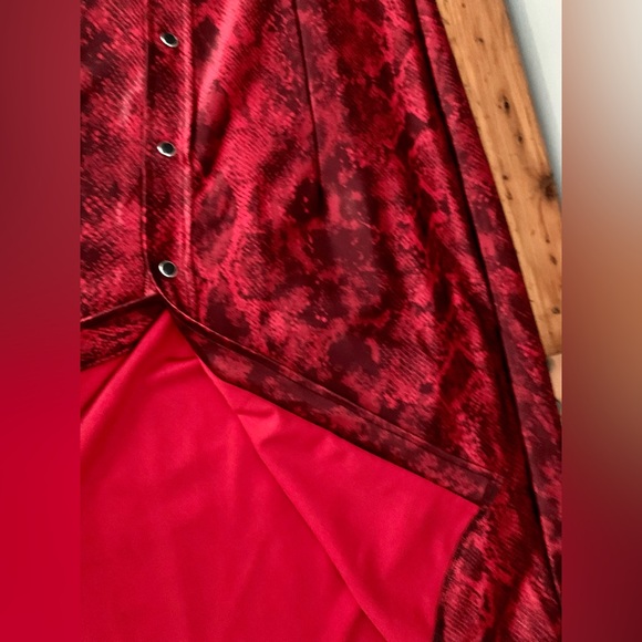 EUC KITTY BOOTS NEW YORK DESIGNER RED/BLACK WESTERN INSPIRED DRESS, S - Picture 7 of 13